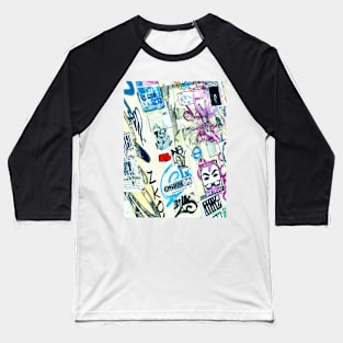 Urban Art Street NYC Graffiti Tag Sticker Baseball T-Shirt